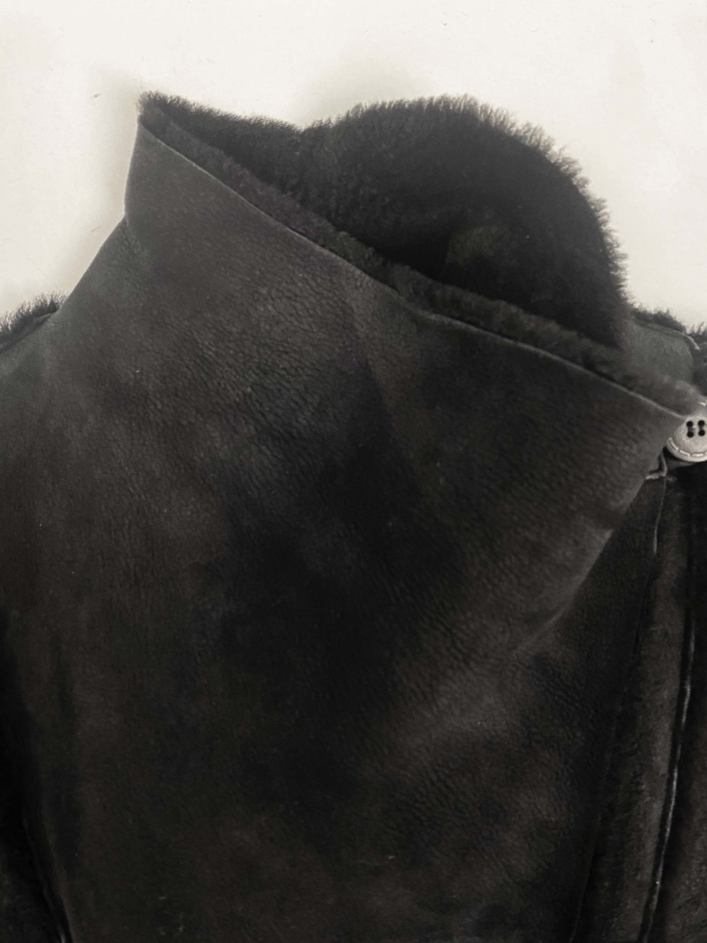 Versus Versace black shearling jacket — JAMES VELORIA